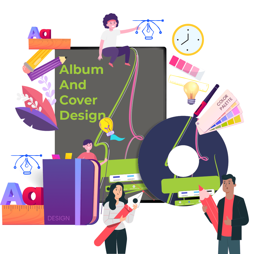 A creative album cover design showcasing vibrant visuals and artistic elements.