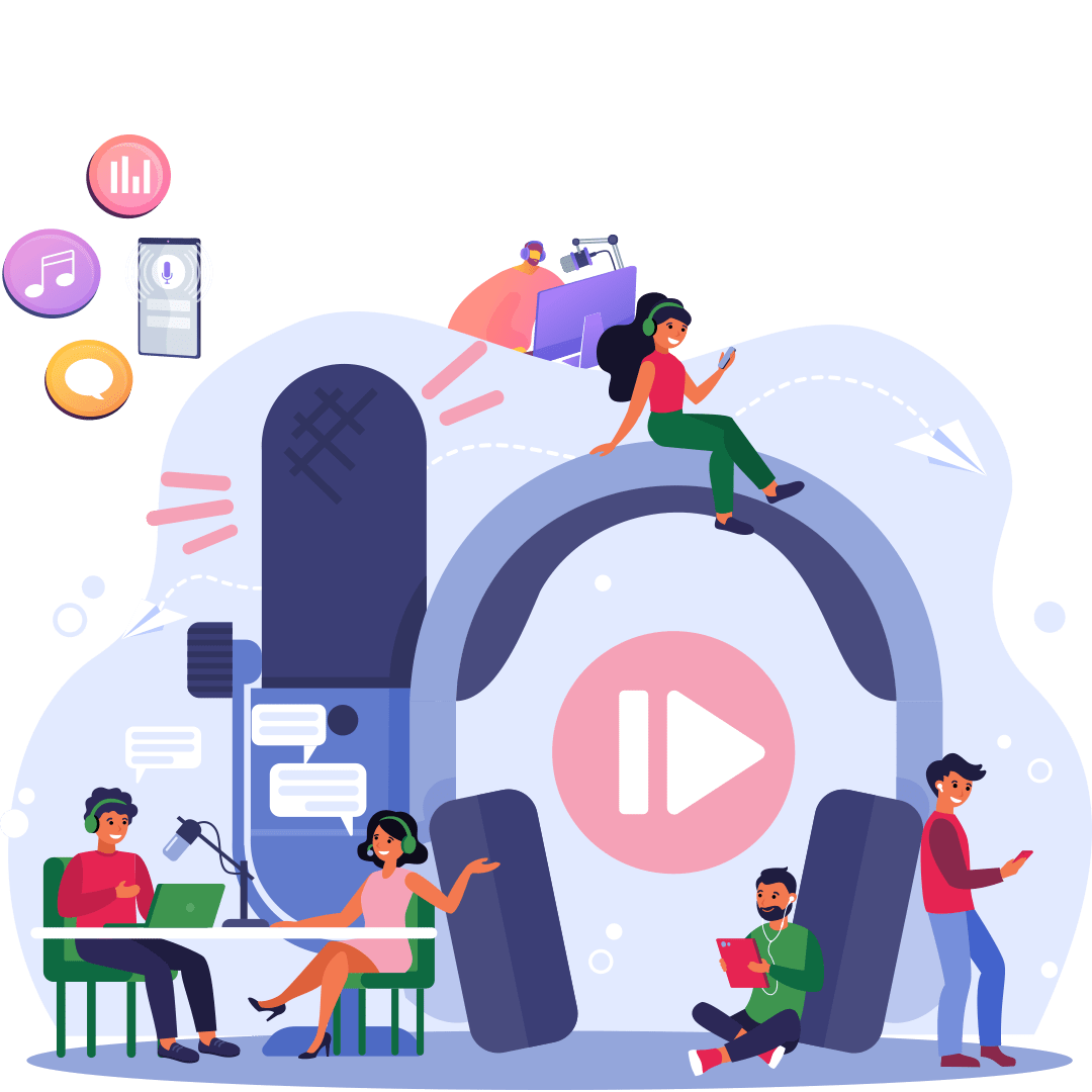 A creative podcast cover art design showcasing vibrant visuals and engaging graphics.