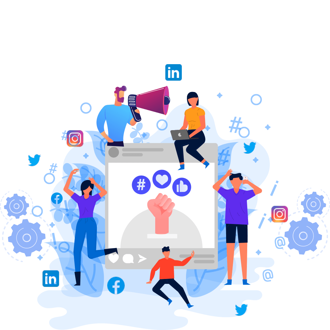 A vibrant social media designs showcasing engaging visuals for online platforms.