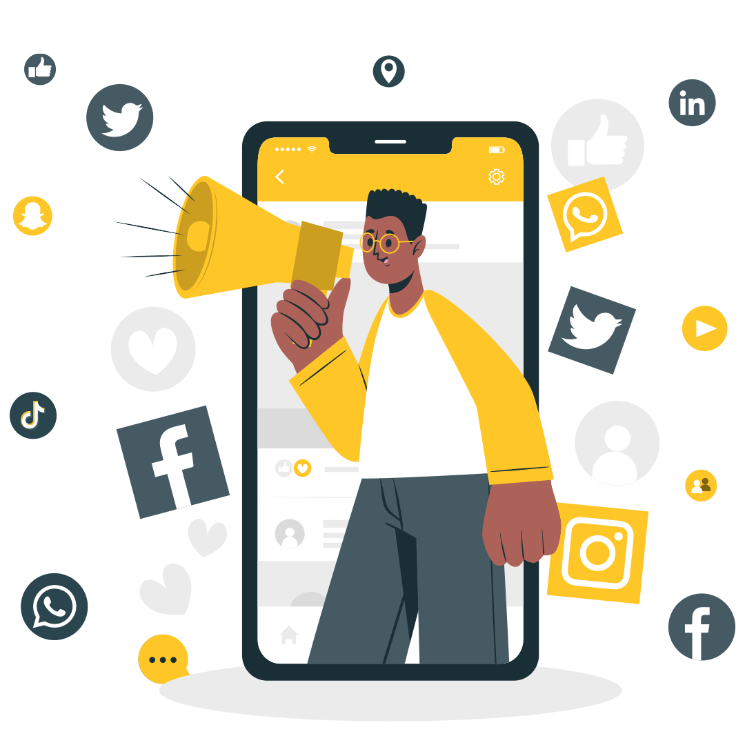 Social media marketing services for brand visibility