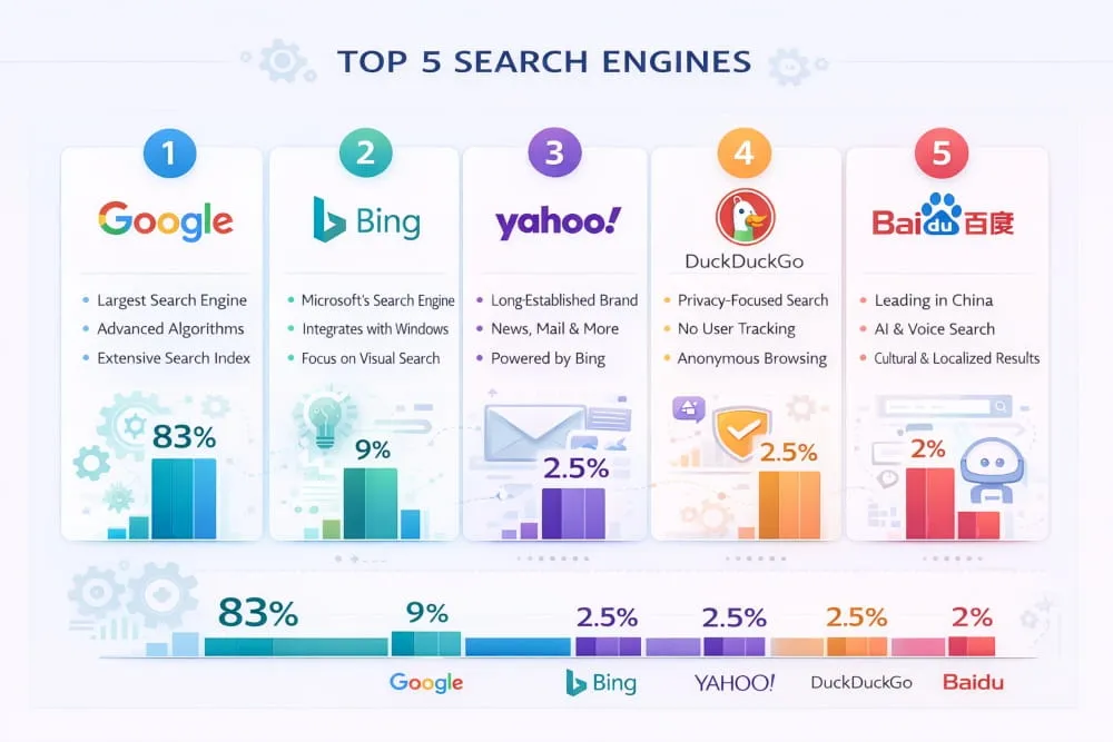 Top 5 search engine