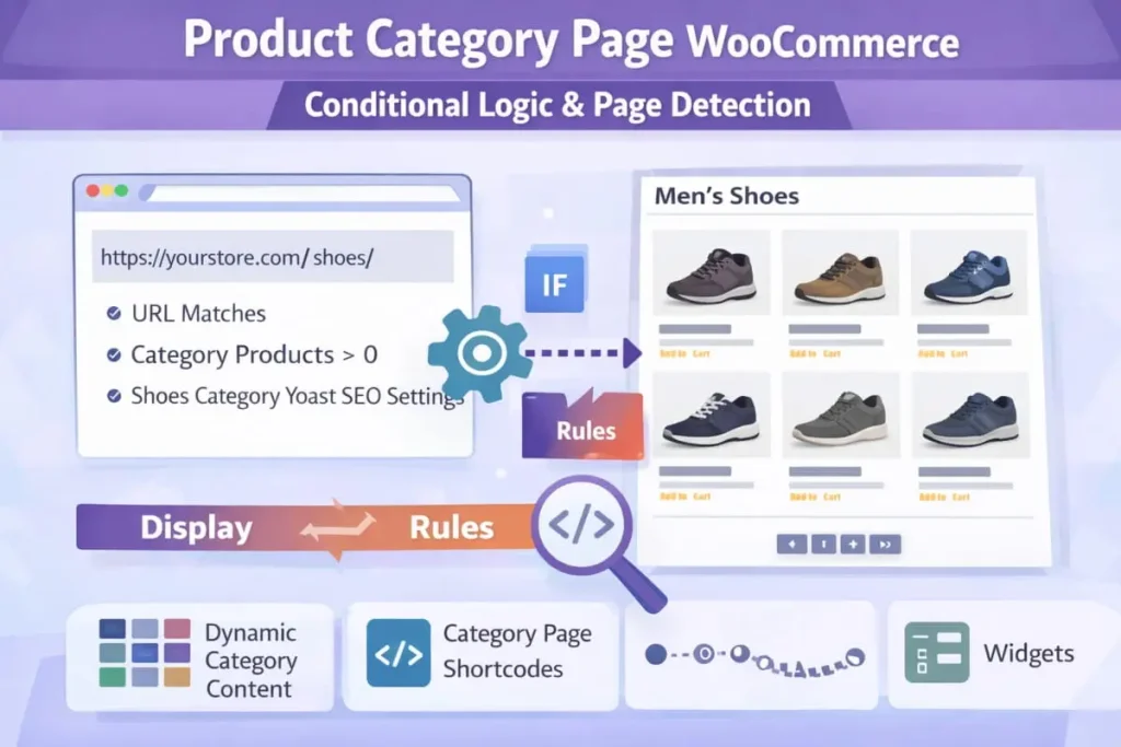 Product Category Page WooCommerce Conditional Logic & Page Detection