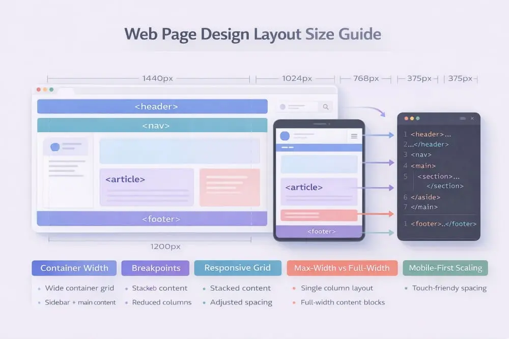  Web Page Design Layout Size