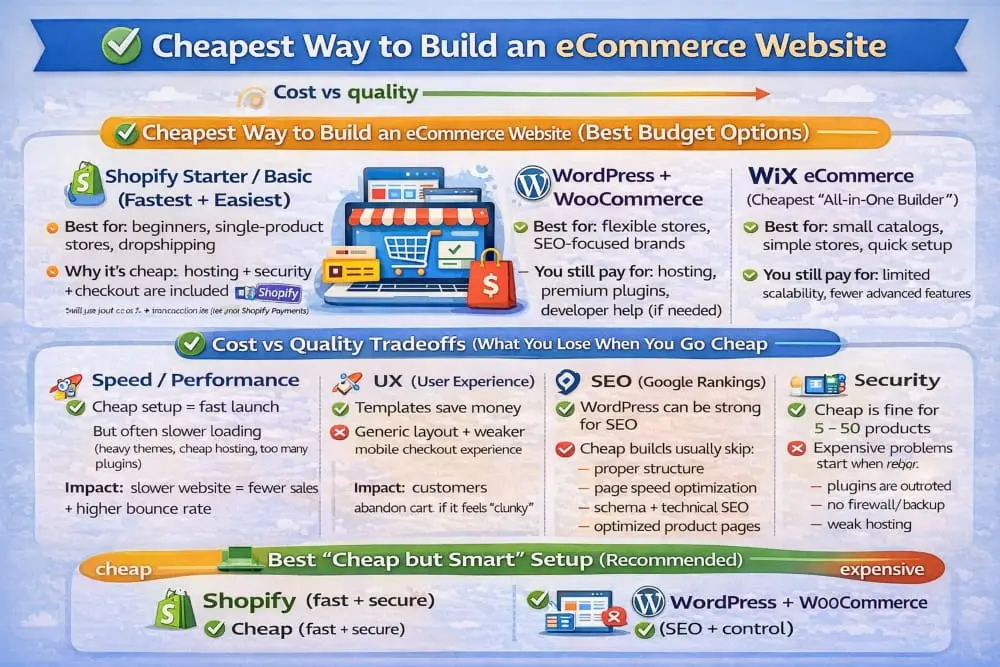Cheapest Way to Build an eCommerce Website