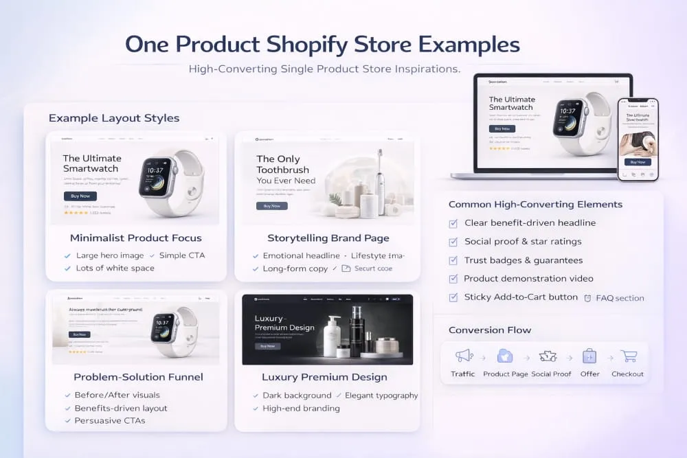 One Product Shopify Store Examples