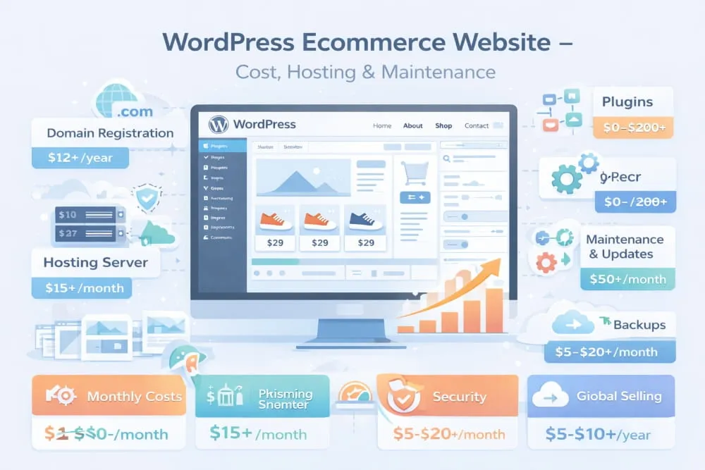 WordPress ecommerce website Cost, Hosting & Maintenance