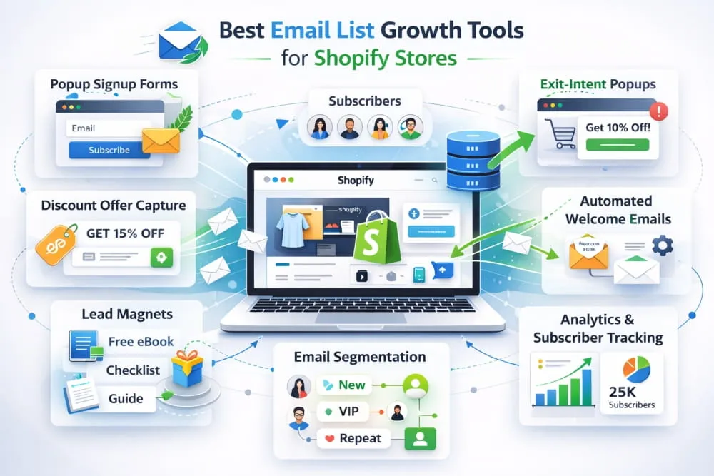 Best Email List Growth Tools for Shopify Stores